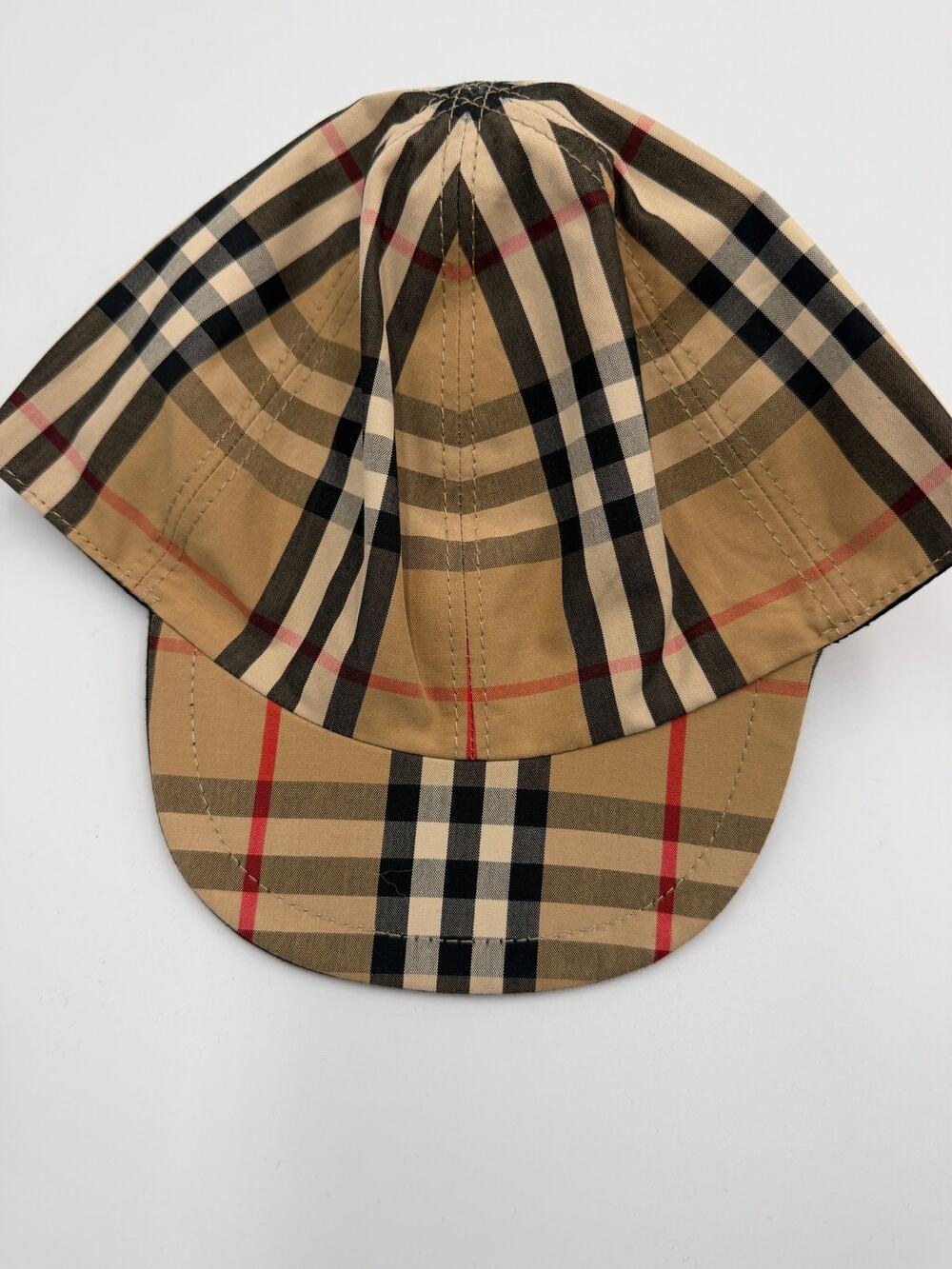 Burberry check cotton toddler hat new